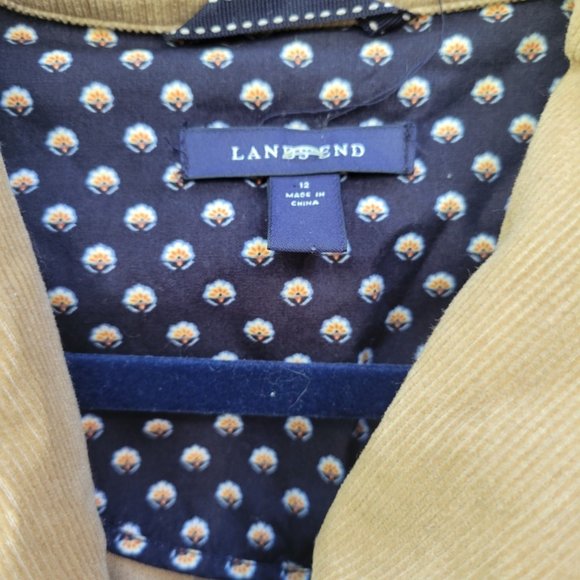 Womens Tan Corduroy Jacket by Lands End - Used - Size 12 - Picture 3 of 4